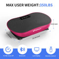 Merach Vibration Plate Exercise Machine with Digital Display Built-in Speakers, Whole Body Workout Weight Loss 350lbs Capacity for Lymphatic Drainage Home Fitness Equipment